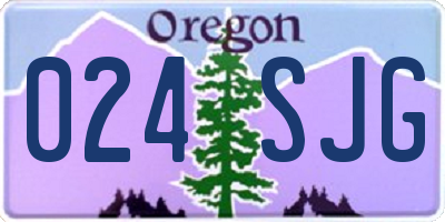 OR license plate 024SJG