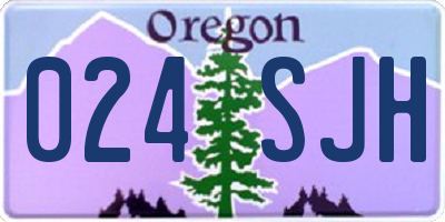 OR license plate 024SJH