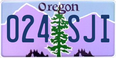 OR license plate 024SJI