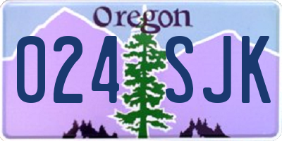 OR license plate 024SJK
