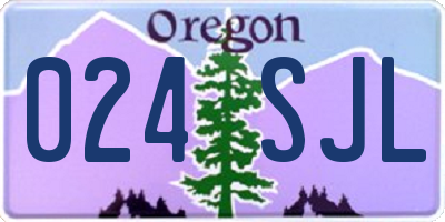 OR license plate 024SJL