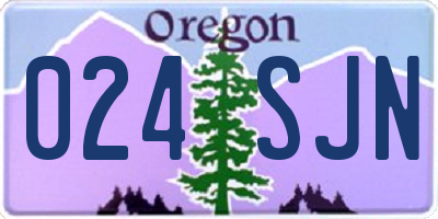 OR license plate 024SJN
