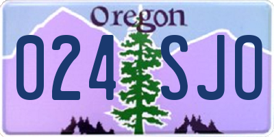 OR license plate 024SJO
