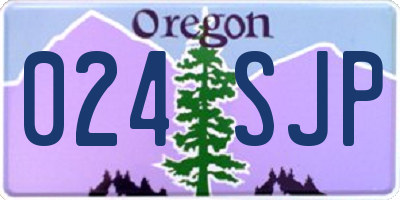 OR license plate 024SJP