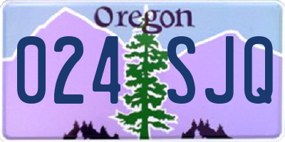 OR license plate 024SJQ
