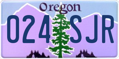 OR license plate 024SJR