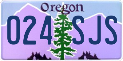 OR license plate 024SJS