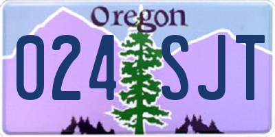 OR license plate 024SJT