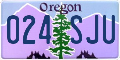 OR license plate 024SJU