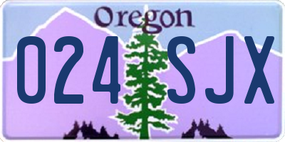 OR license plate 024SJX