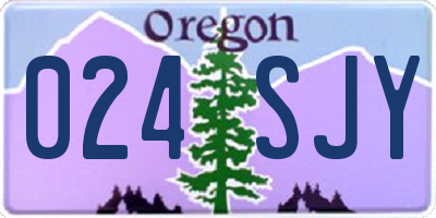 OR license plate 024SJY