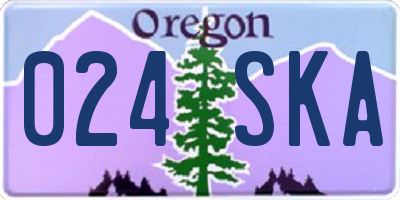 OR license plate 024SKA
