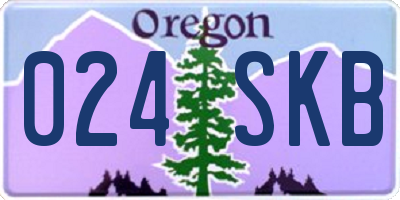 OR license plate 024SKB