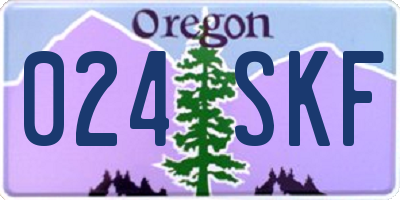 OR license plate 024SKF