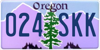 OR license plate 024SKK