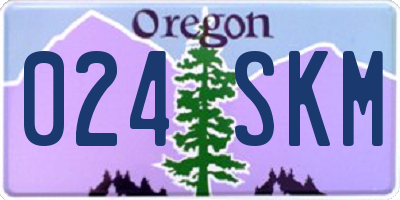 OR license plate 024SKM