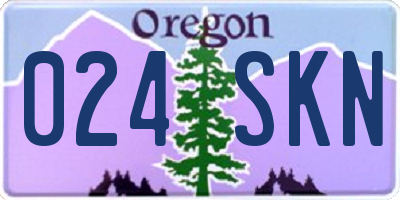 OR license plate 024SKN