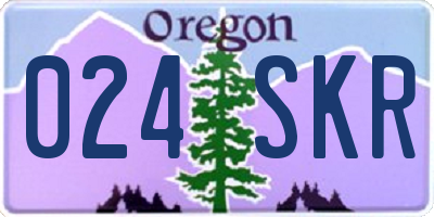 OR license plate 024SKR