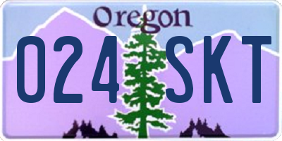 OR license plate 024SKT