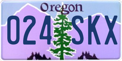 OR license plate 024SKX