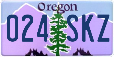 OR license plate 024SKZ