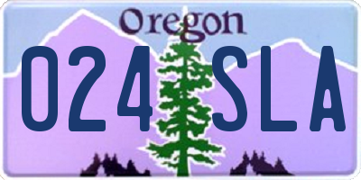 OR license plate 024SLA