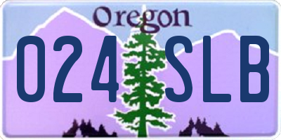 OR license plate 024SLB
