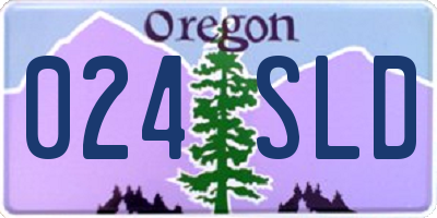 OR license plate 024SLD