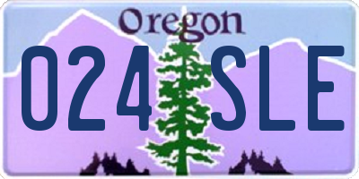 OR license plate 024SLE