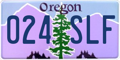 OR license plate 024SLF