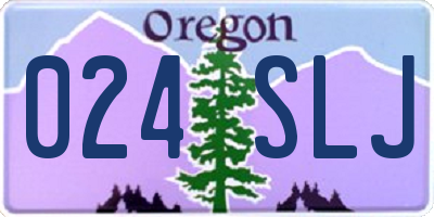 OR license plate 024SLJ