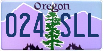 OR license plate 024SLL