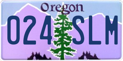 OR license plate 024SLM
