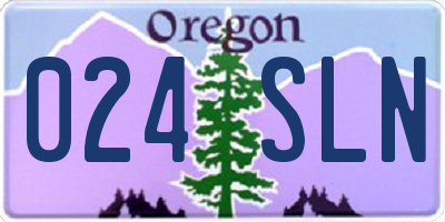 OR license plate 024SLN