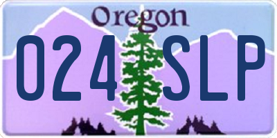 OR license plate 024SLP