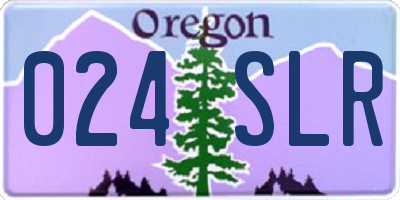 OR license plate 024SLR
