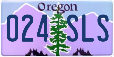 OR license plate 024SLS