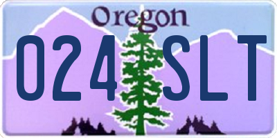 OR license plate 024SLT