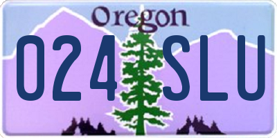 OR license plate 024SLU