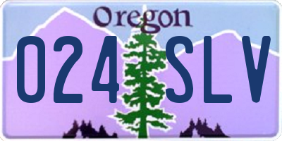 OR license plate 024SLV