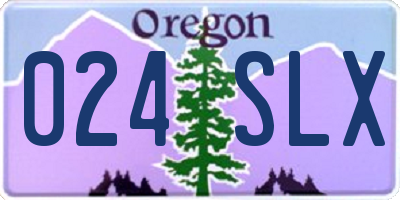 OR license plate 024SLX