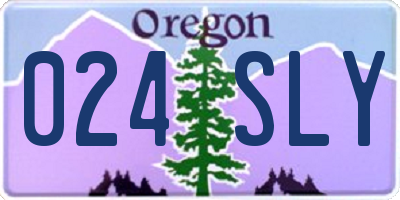 OR license plate 024SLY