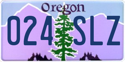 OR license plate 024SLZ