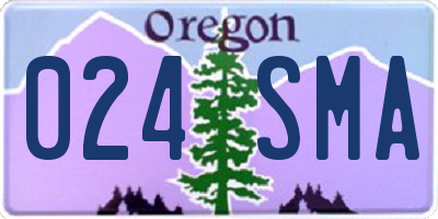 OR license plate 024SMA
