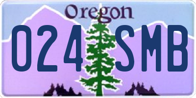 OR license plate 024SMB