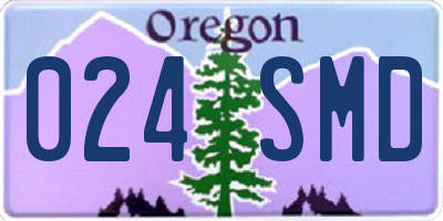 OR license plate 024SMD