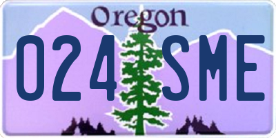 OR license plate 024SME
