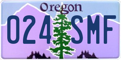 OR license plate 024SMF