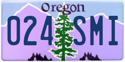OR license plate 024SMI