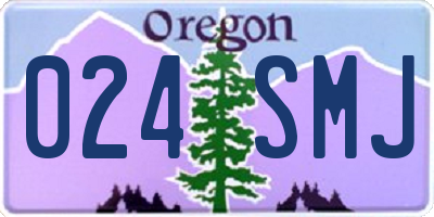 OR license plate 024SMJ